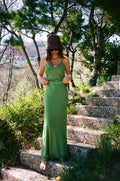 Jupe Gaia en soie verte