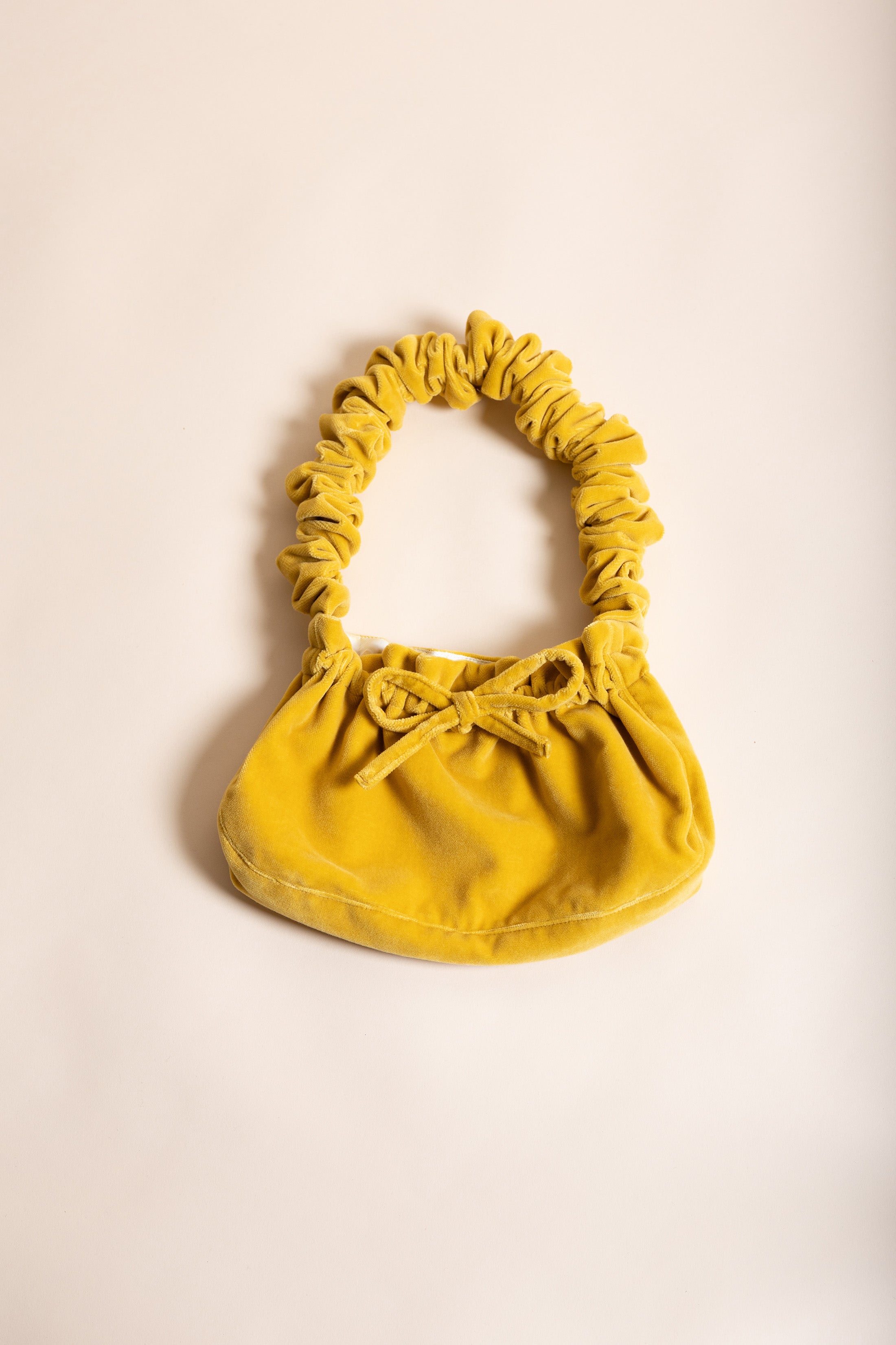 Sac Isla en velours Moutarde